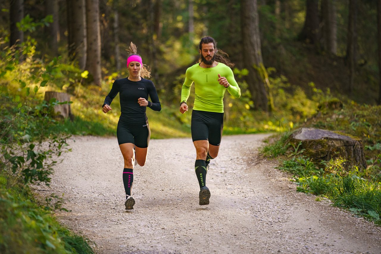running calze compressione graduata